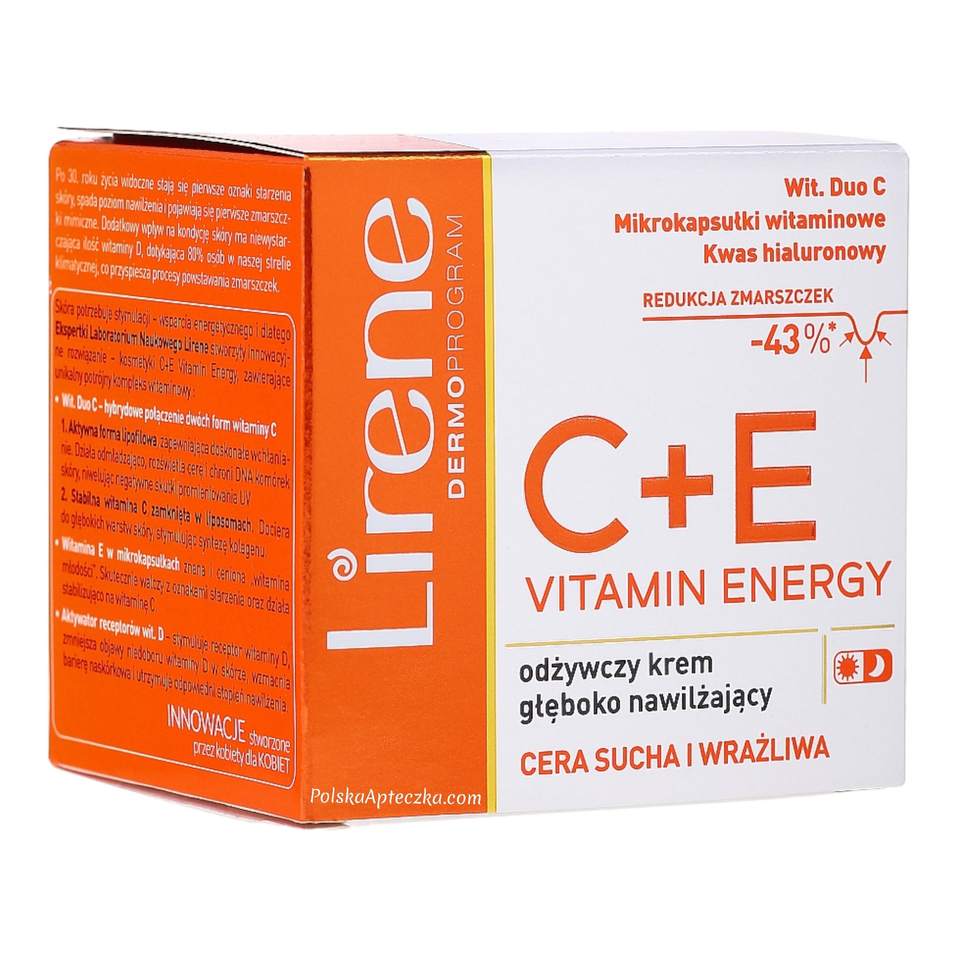Lirene, C+E Vitamin Energy odżywczy krem głęboko nawilżający cera sucha i wrażliwa 50ml