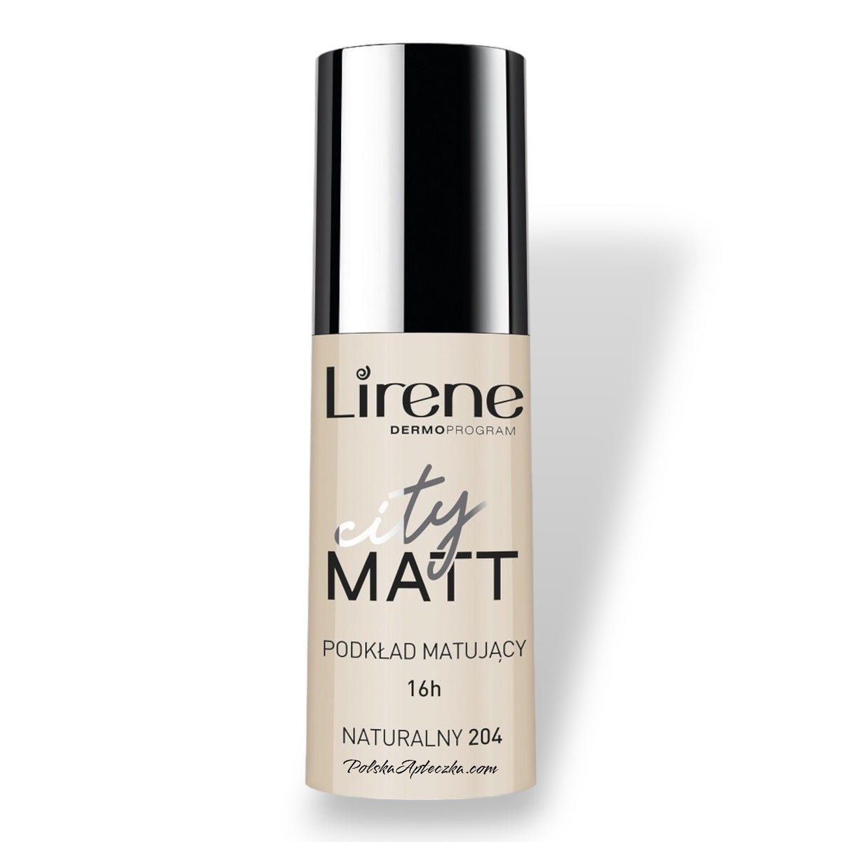 Lirene City Matt Foundation 16h Natural 204 bottle front view