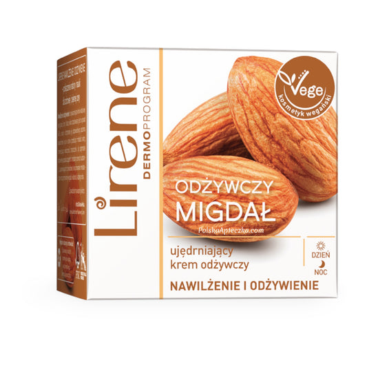 Lirene, Dermoprogram Vege odżywczy MIGDAŁ ujędrniający krem odżywczy na dzień i noc 50ml