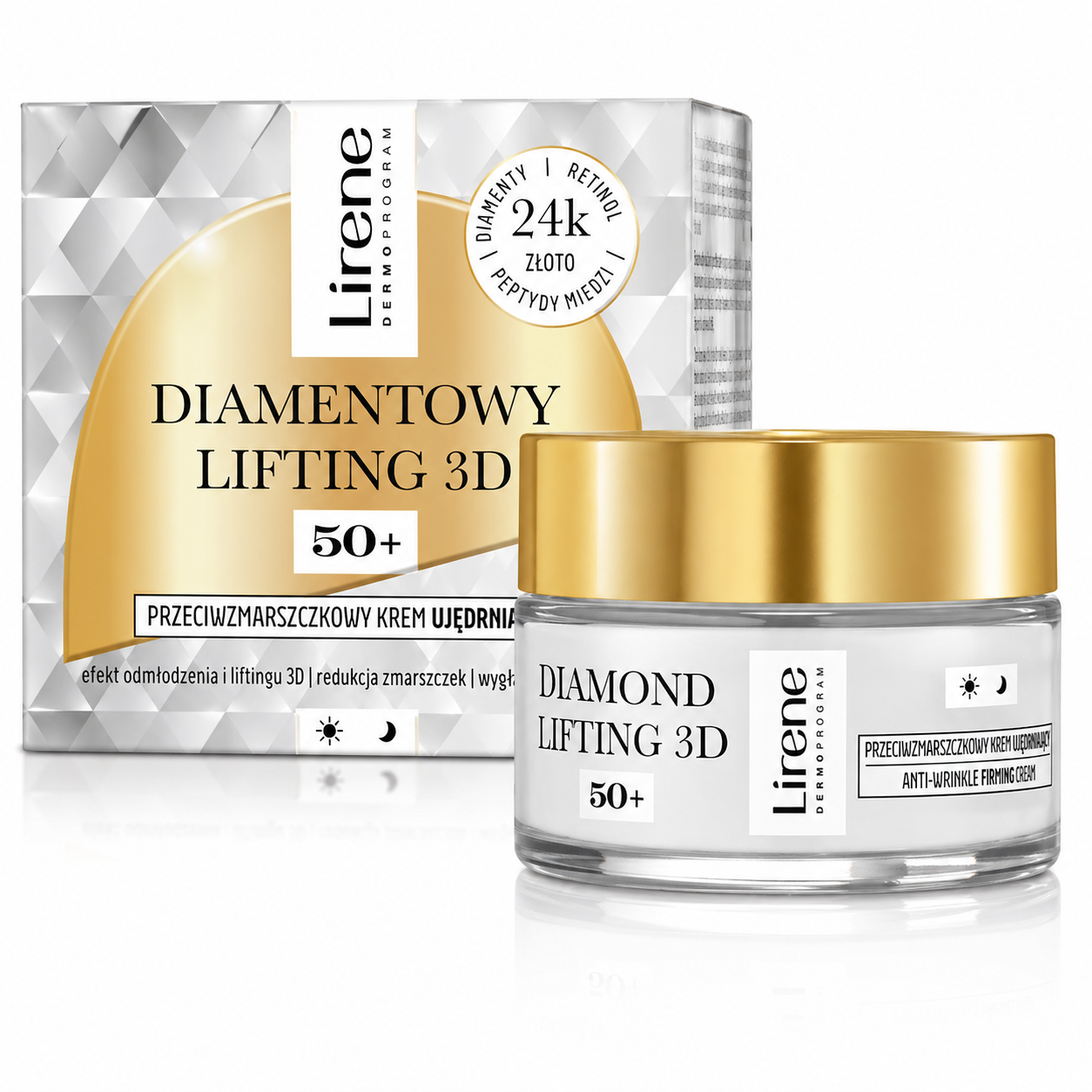 Lirene Diamond Lifting 3D 50 plus anti wrinkle firming cream Poland