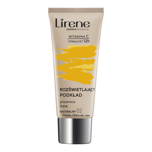 Lirene, Fluid Rozświetlający podkład z witaminą C przywraca blask NATURALNY 02 30ml