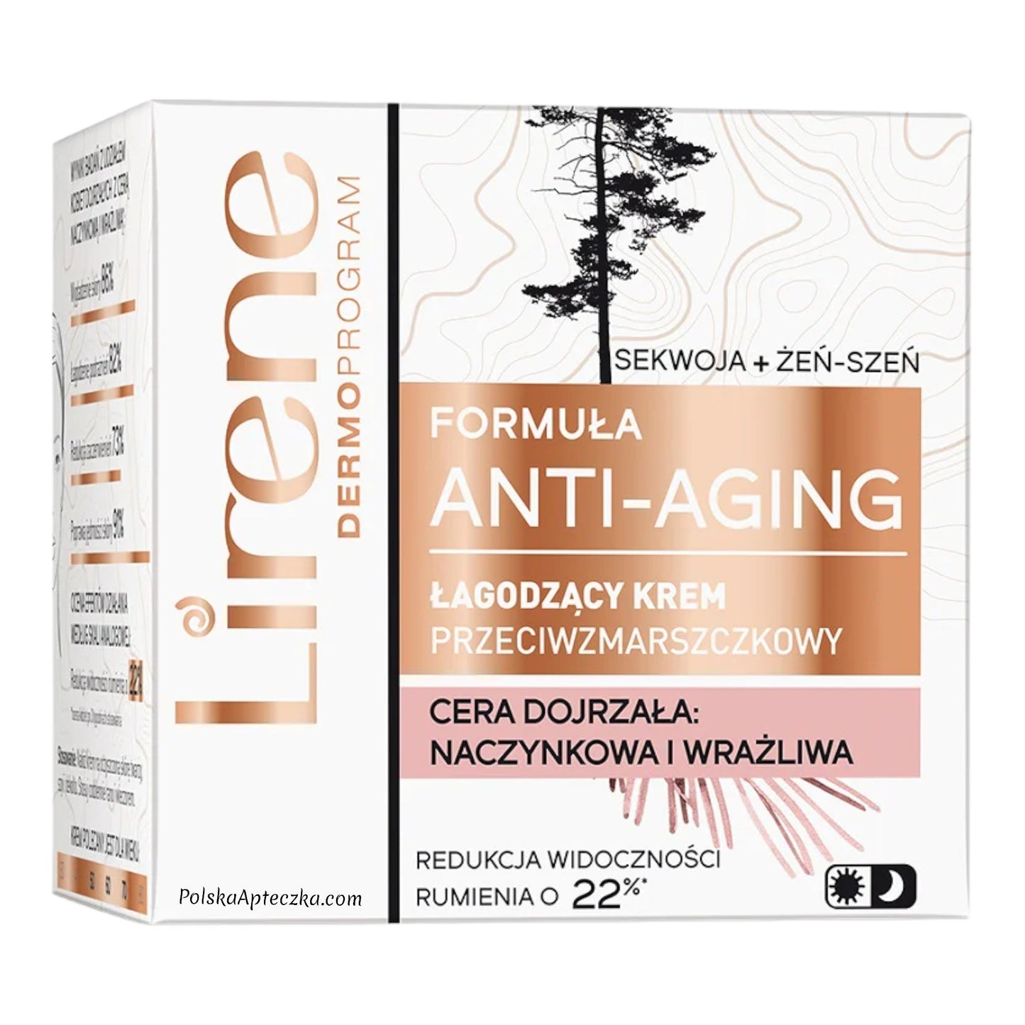 Lirene, Formuła Anti-Aging Łagodzący krem przeciwzmarszczkowy Cera dojrzała naczynkowa i wrażliwa 50ml