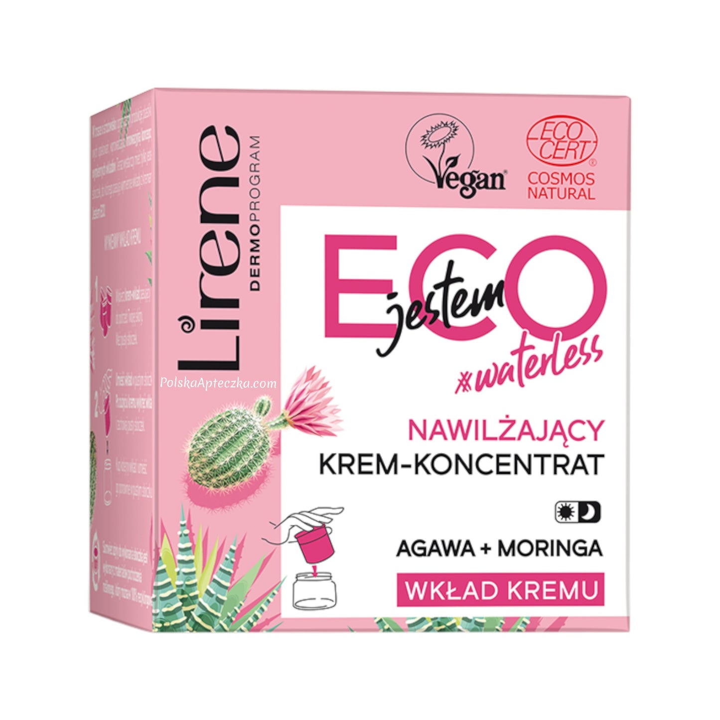 Lirene, Jestem Eco Krem-koncentrat nawilżający agawa i róża pustyni 50ml