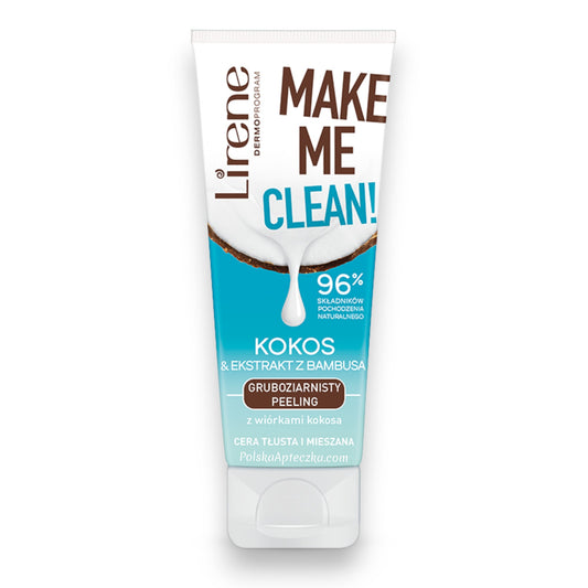 Lirene, Make Me Clean Peeling gruboziarnisty Kokos z ekstraktem bambusa 75ml