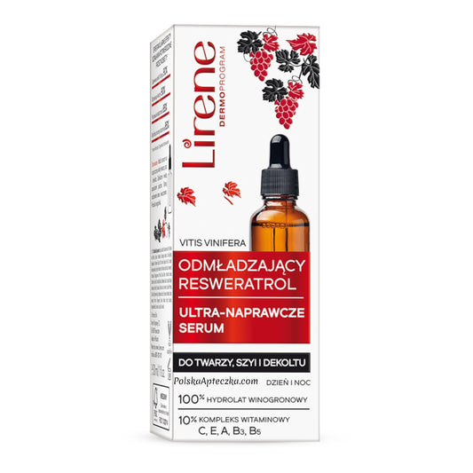 Lirene, Odmładzający Resweratrol Serum Ultra-naprawcze na dzień i noc 30ml