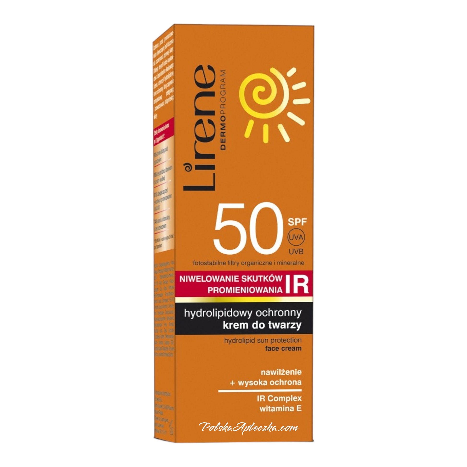 Lirene, SPF 50 hydrolipidowy ochronny krem do twarzy 40 ml