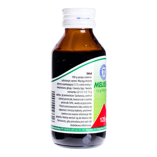 Melissed Herbal Syrup 125g – Natural Stress and Sleep Support with Lemon Balm and Valerian