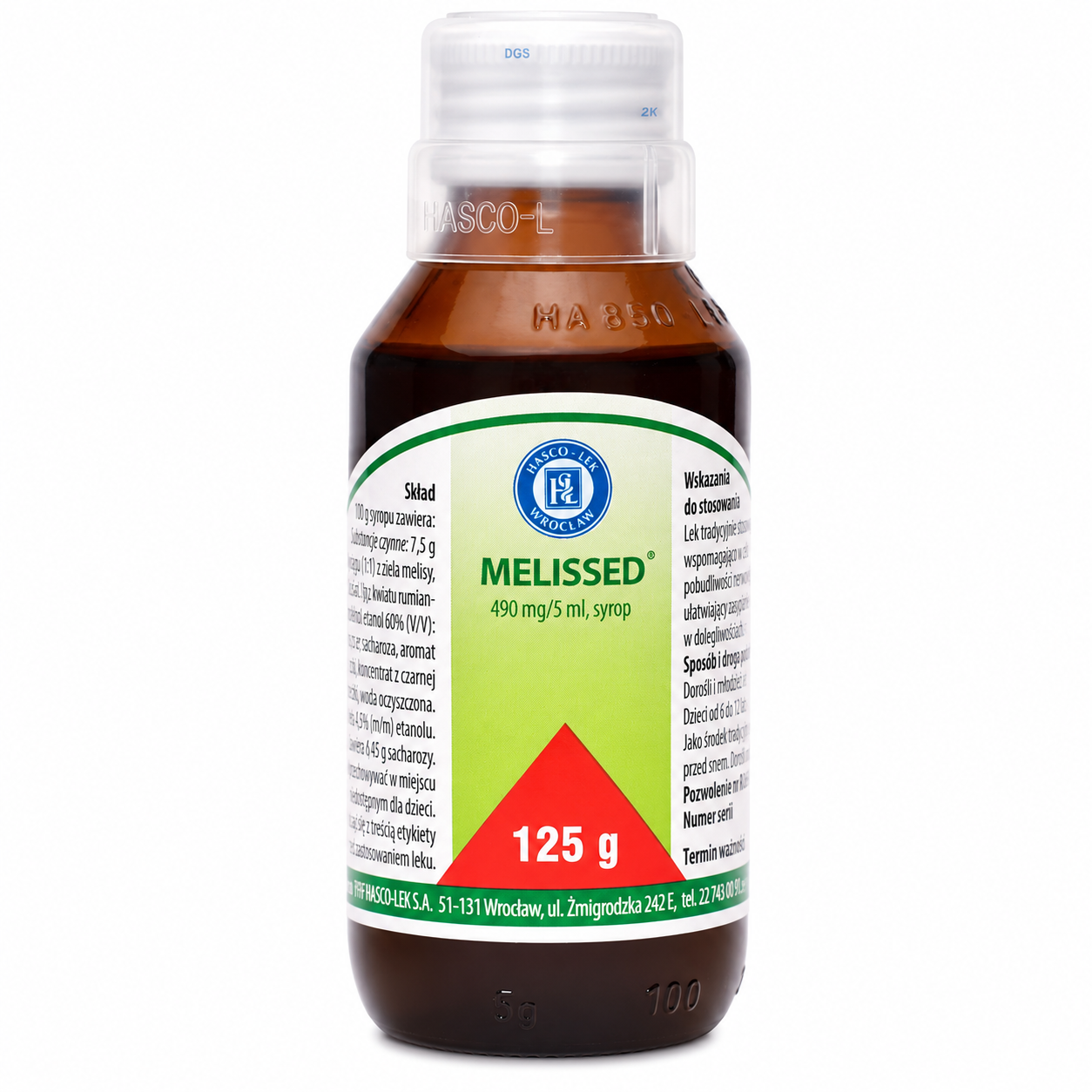 Melissed Syrup 125 g Polish Lemon Balm Calming Syrup