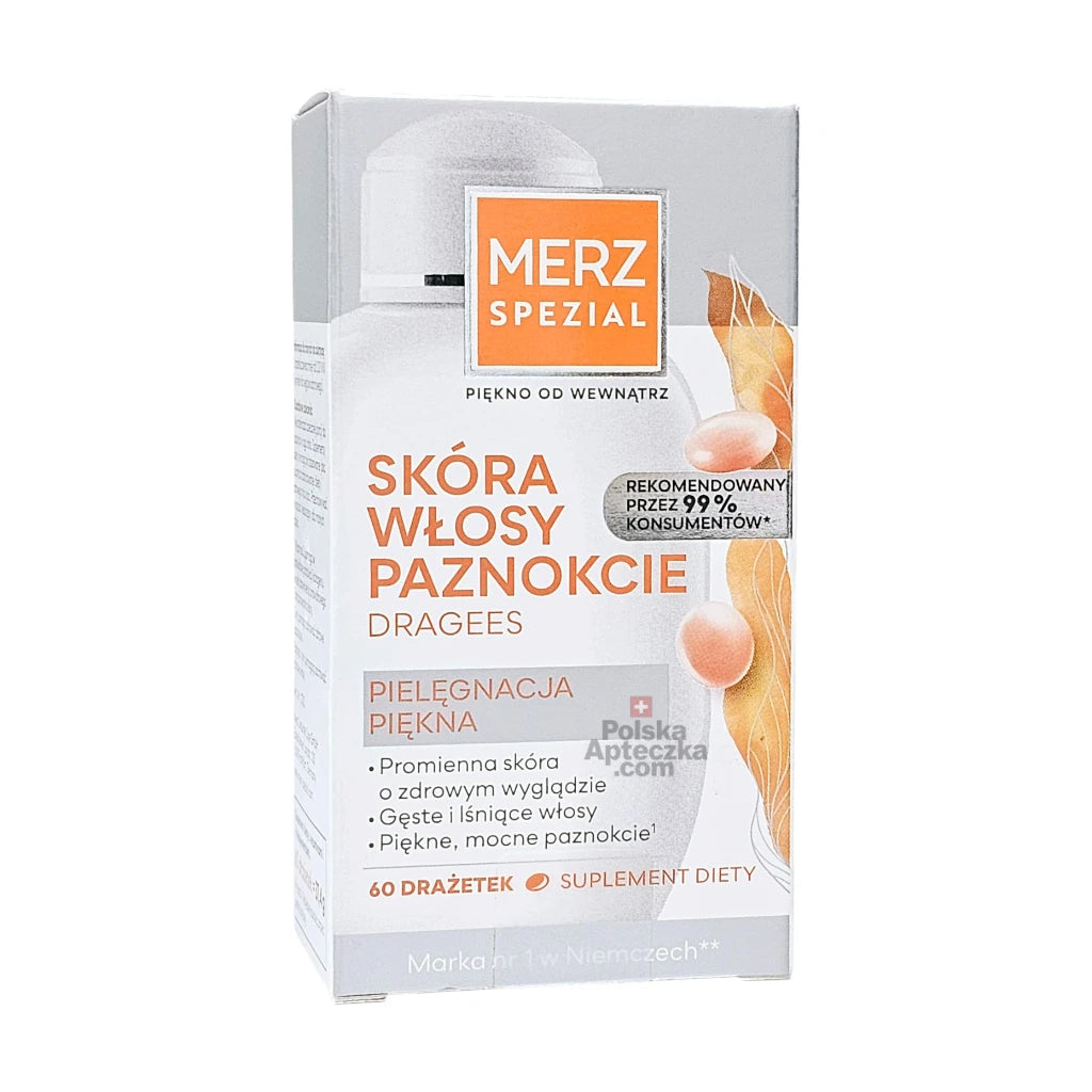 Merz Spezial Dragees supplement for skin hair nails 60 tablets front box