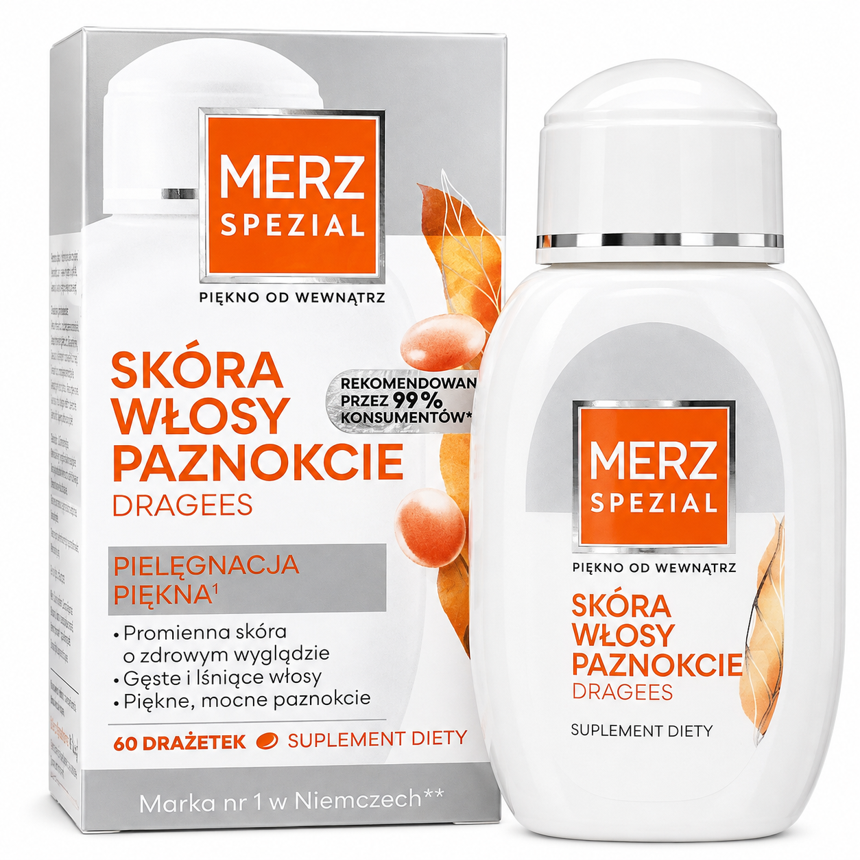 Merz Spezial Skin Hair Nails Beauty Dragees 60 Count