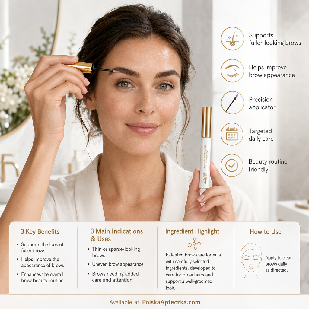 More4Care Eyebrow Growth Serum 3ml Infographic