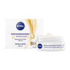 NIVEA 55+ Cream Open Jar with Visible Texture – Anti-Wrinkle Day Cream with Argan Oil