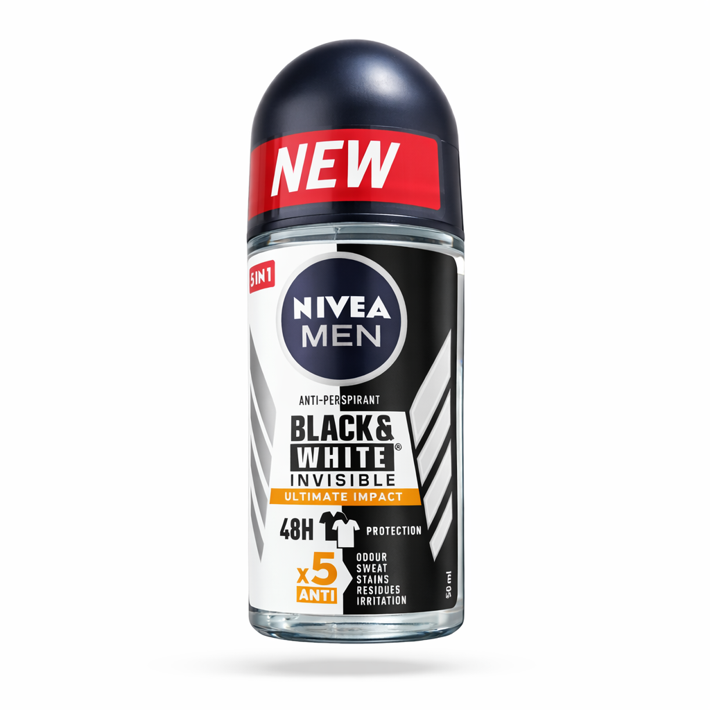 NIVEA Men Black & White Invisible Ultimate Impact Anti Perspirant Roll On 50 ml