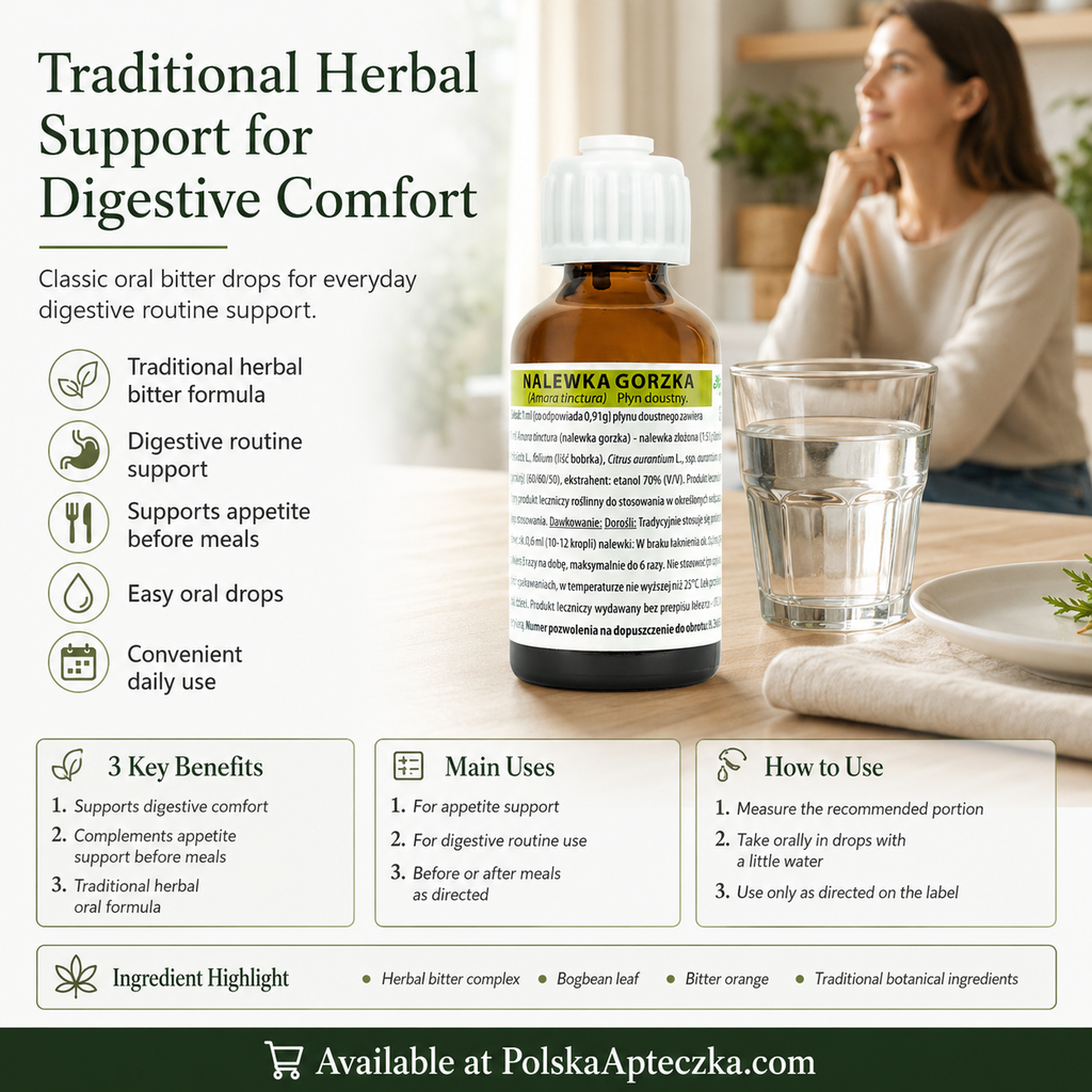 Nalewka Gorzka herbal bitter digestive oral liquid Lifestyle Polska Apteczka