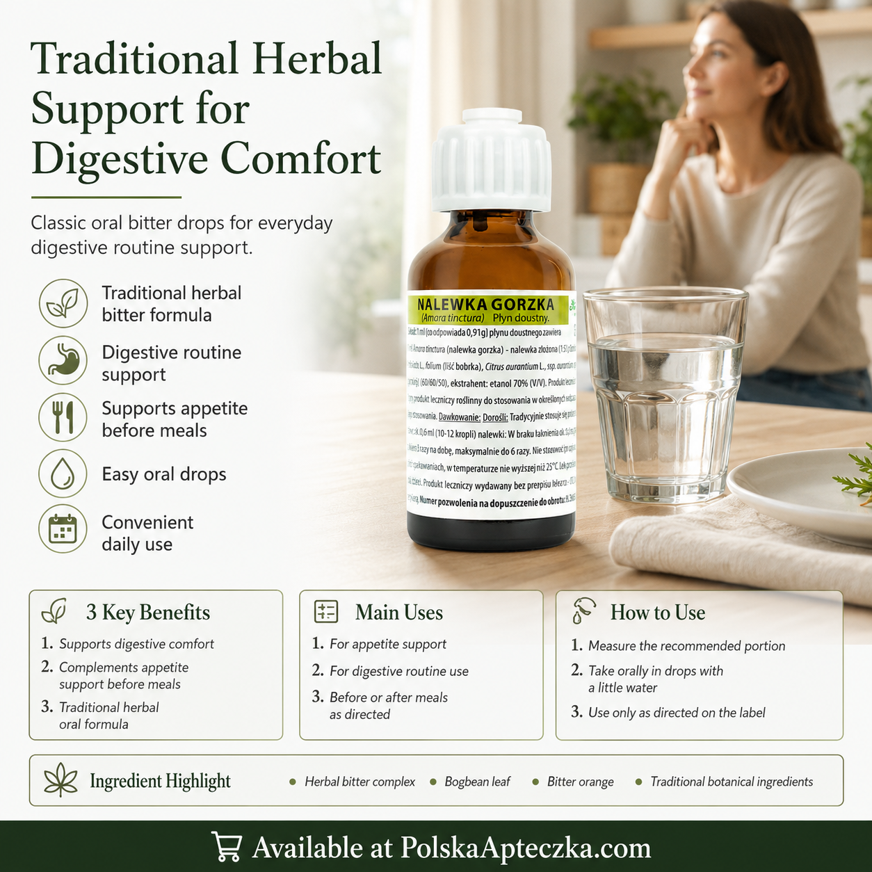 Nalewka Gorzka herbal bitter digestive oral liquid Lifestyle Polska Apteczka