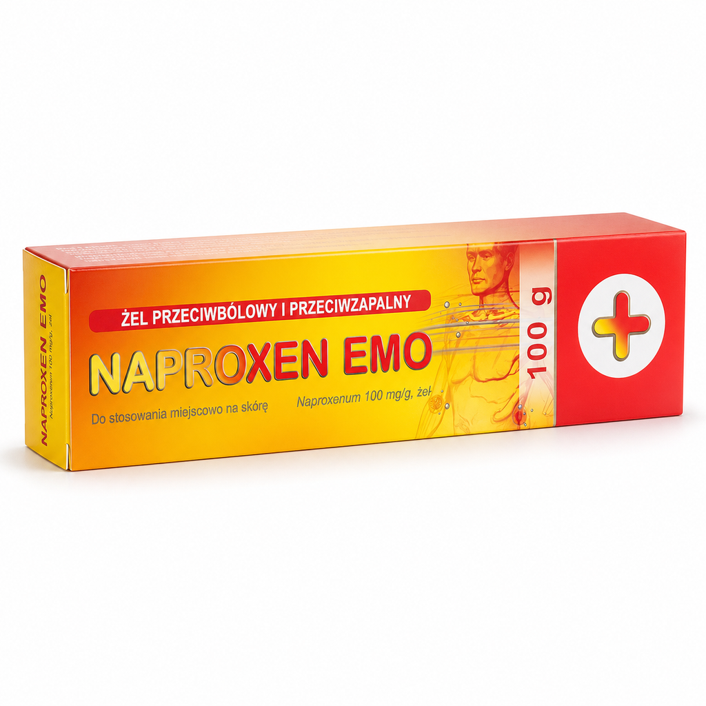 Naproxen EMO gel 10 percent 100g muscle joint pain relief Poland