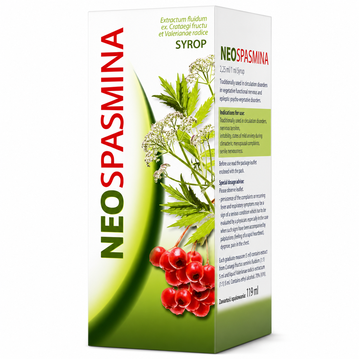 NeoSpasmina Syrup 119 ml Stress Anxiety Sleep Aid