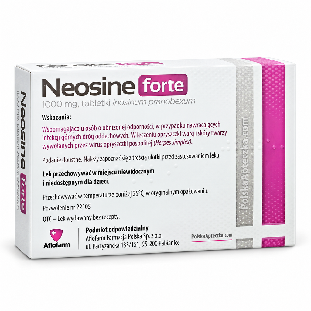 Neosine Forte 1000mg Inosine Pranobex Antiviral & Immune Support 30 Tablets Indications