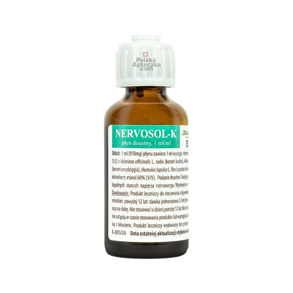 Nervosol-K herbal calming drops with valerian and hops 35ml