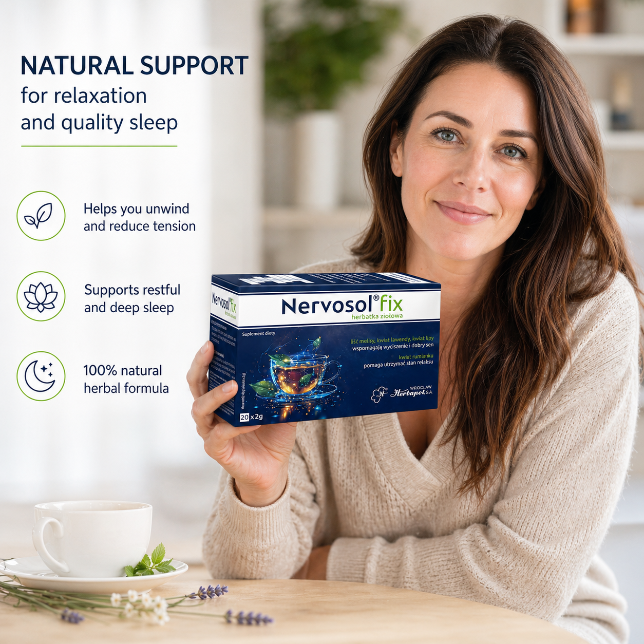 Nervosol Fix Herbal Tea Calm Sleep Stress Relief 20 Bags Lifestyle
