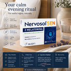 Nervosol SEN Melatonin Sleep Support 20 Tablets Infographic
