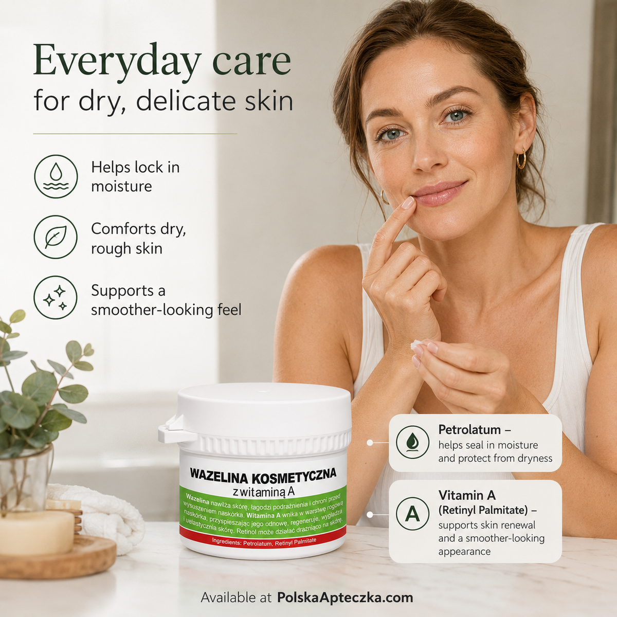 New Anna Cosmetic Vaseline with Vitamin A Protective Balm 50g Lifestyle