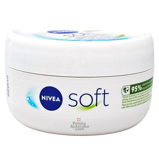 Nivea Soft 200ml moisturizing cream jar front view with product name and logo