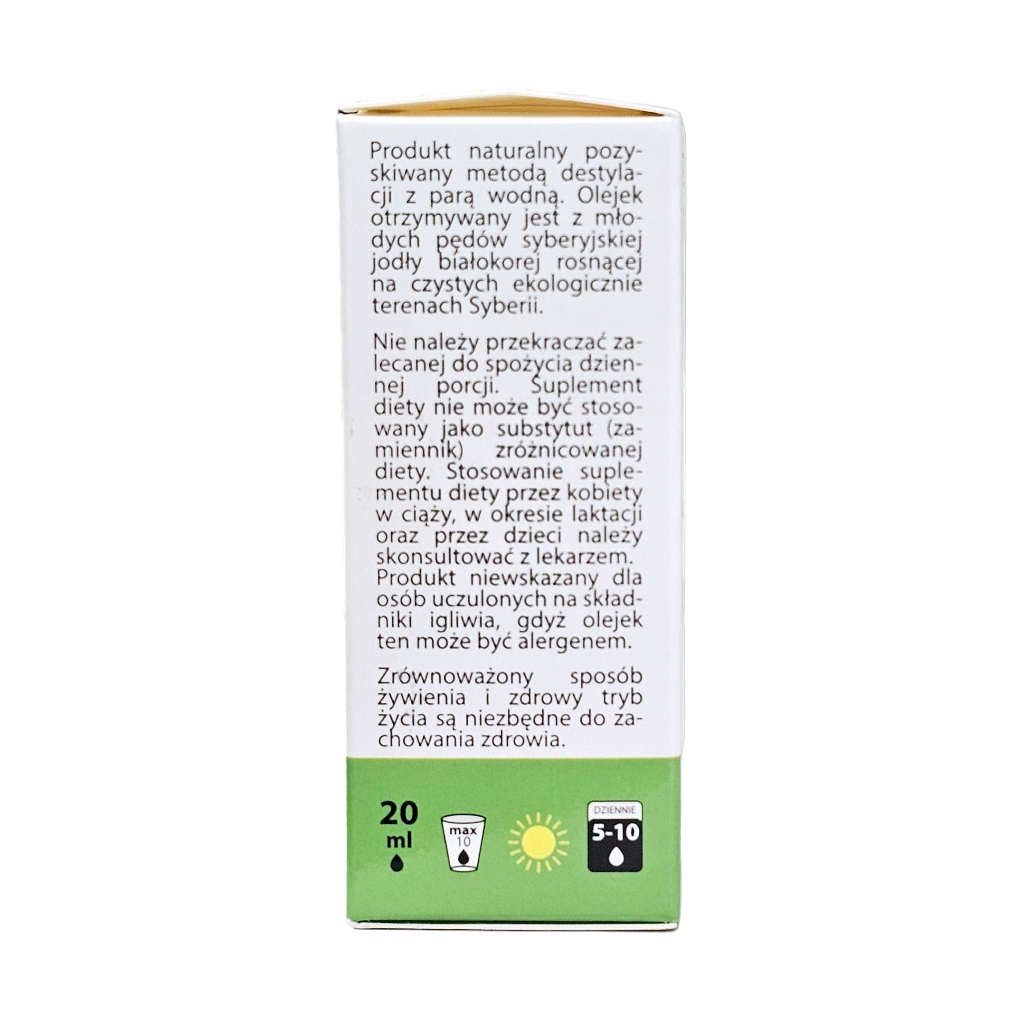 Olejek Pichtowy Pichtosept 20 ml Alternmedica side Polska Apteczka