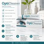 OptiCleaner Eyelid Ointment 15 g | Stye & Chalazion Care Infographic