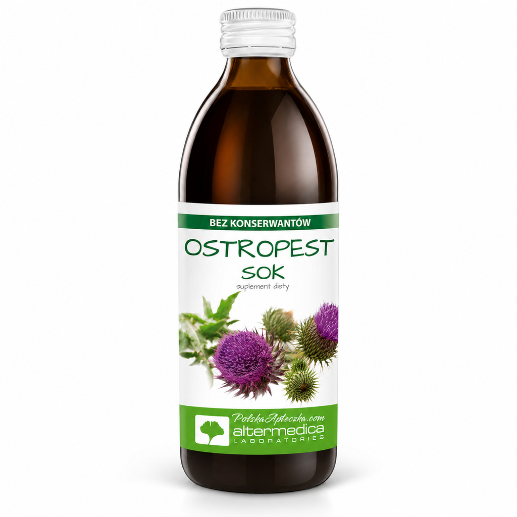 Ostropest Sok Alter Medica milk thistle juice liver detox supplement 500ml bottle
