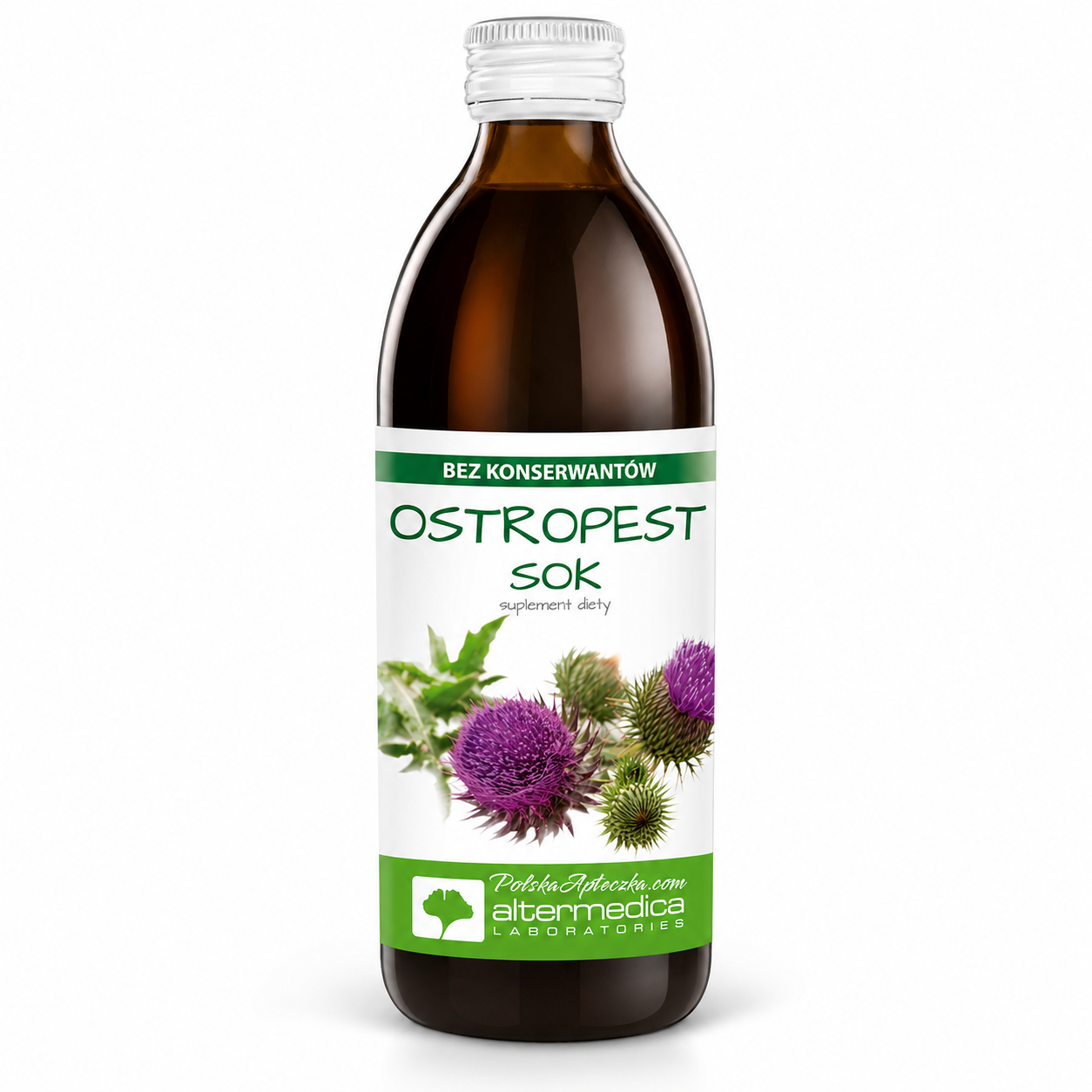 Ostropest Sok Alter Medica milk thistle juice liver detox supplement 500ml bottle