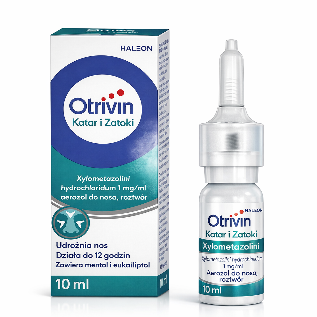 Otrivin Katar i Zatoki Nasal Spray 10ml Xylometazoline Polska Apteczka USA