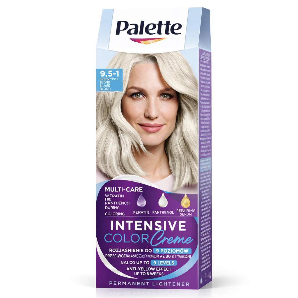 Palette Intensive Color Creme 9.5-1 Srebrzysty Blond C9