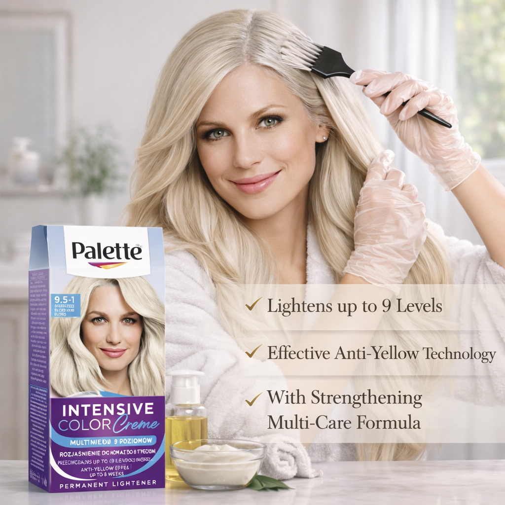Palette Intensive Color Creme 9.5-1 Srebrzysty Blond C9 lifestyle