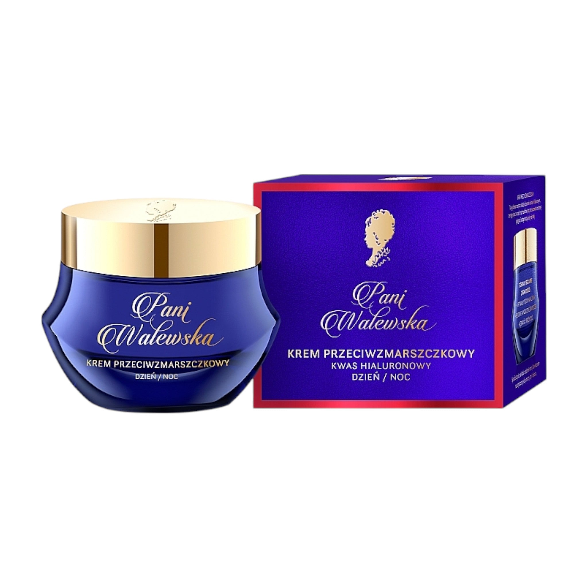 Pani Walewska Anti-Wrinkle Cream with Hyaluronic Acid – Day & Night Care 50ml jar and box