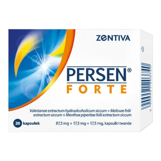 Persen Forte by Zentiva – Natural herbal supplement for stress relief and sleep support, 20 capsules