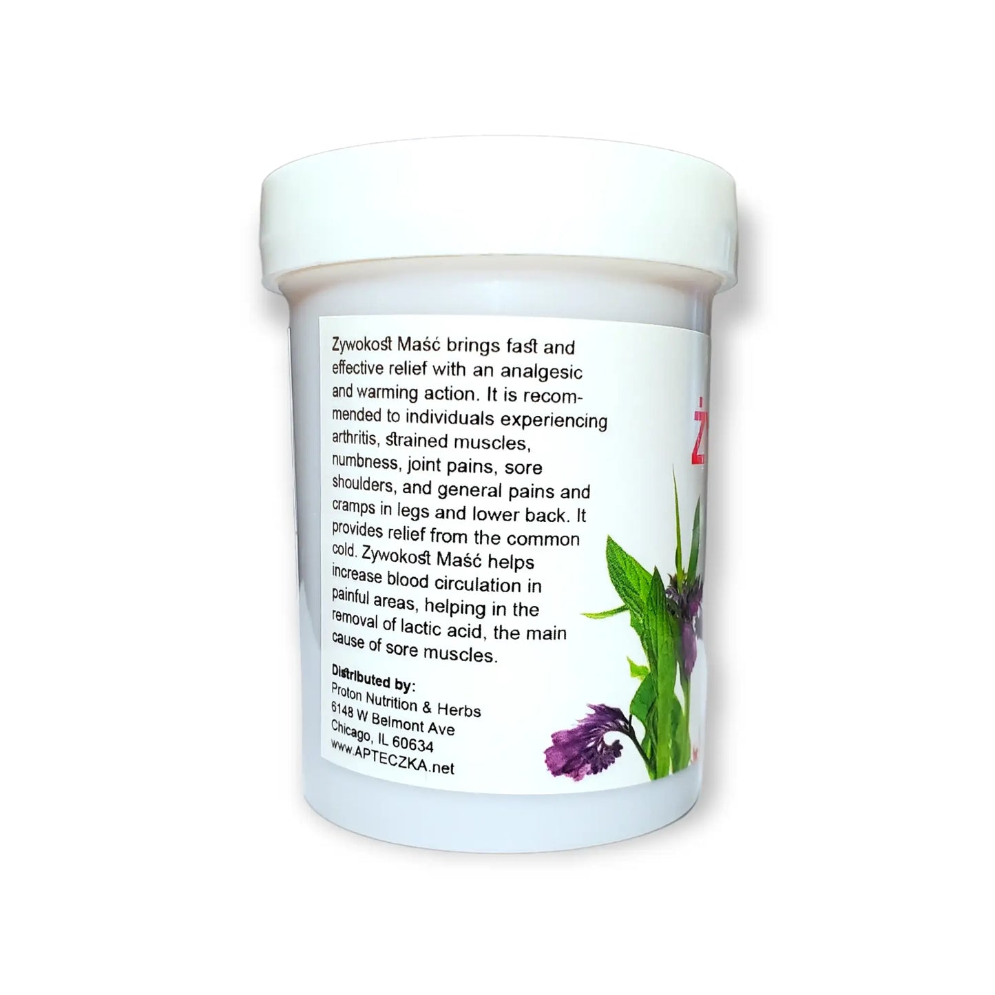 Żywokost Maść HOT – Warming Comfrey Ointment for Muscle & Joint Relief 4oz