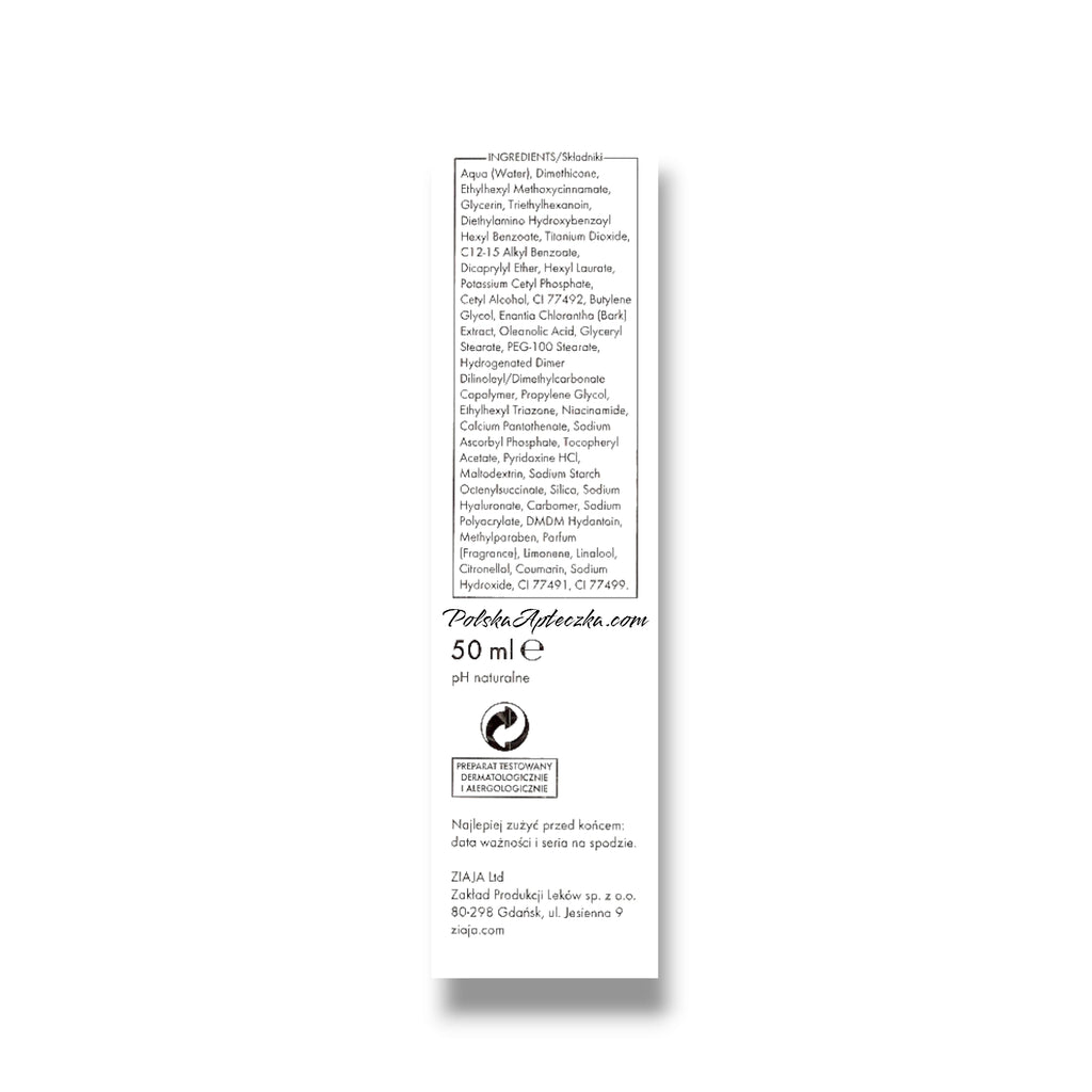 Ziaja, BB aktywny krem na niedoskonałości skóry tłustej i mieszanej SPF15 odcień opalony brzoskwiniowy 50ml