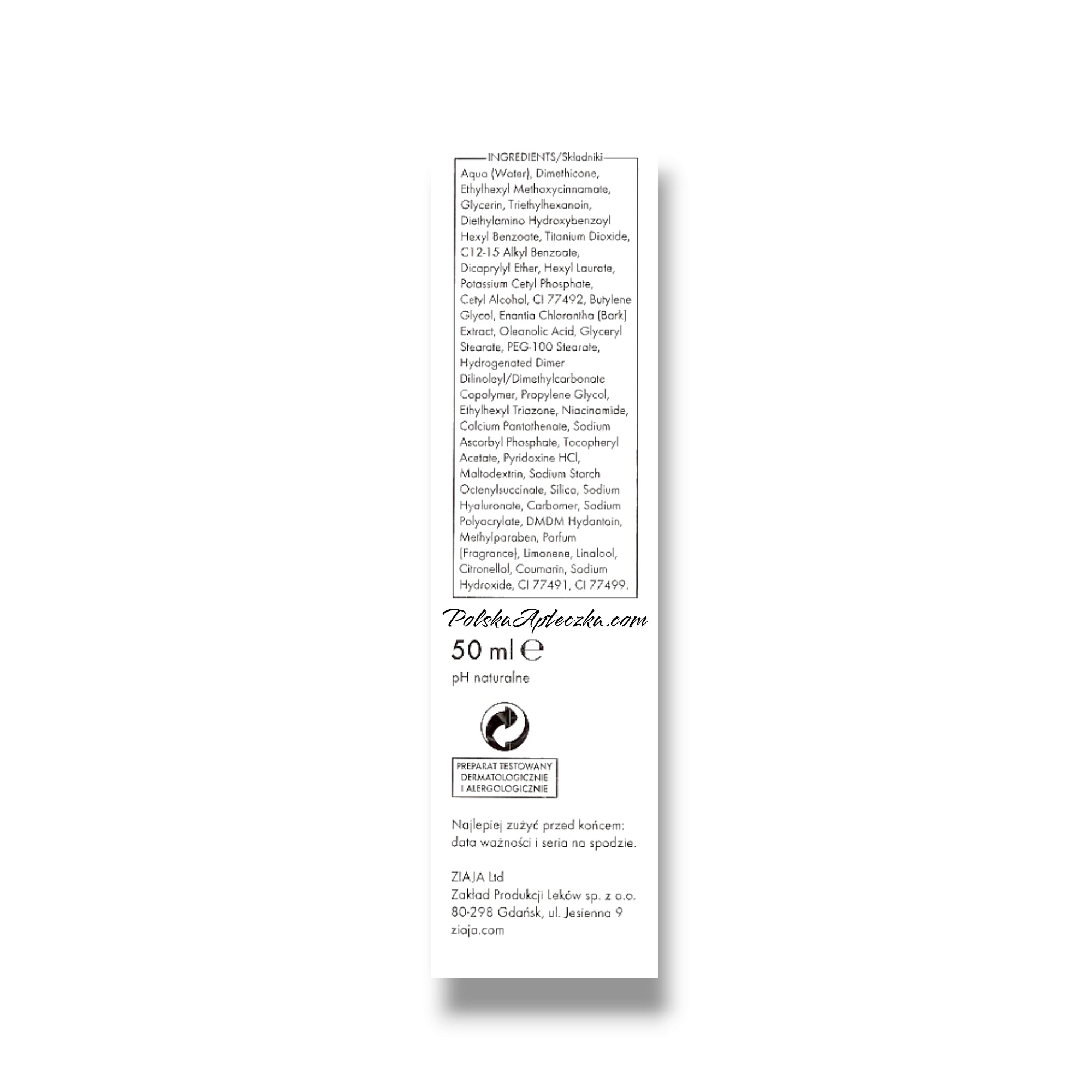 Ziaja, BB aktywny krem na niedoskonałości skóry tłustej i mieszanej SPF15 odcień opalony brzoskwiniowy 50ml