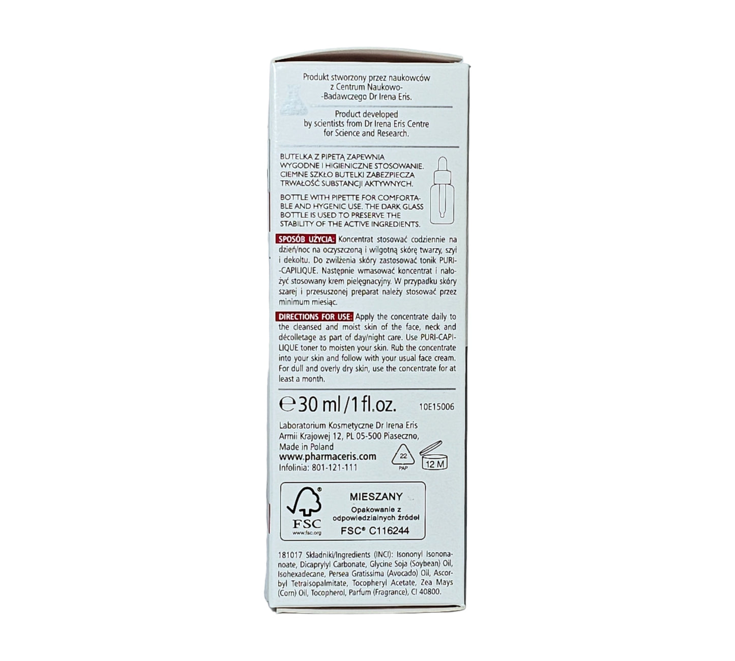 Pharmaceris N C-Capilix, concentrate with vitamin C 1200 mg strengthening and smoothing, 30 ml