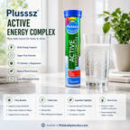 Plusssz Active Energy Complex Sugar-Free 20 Effervescent Tablets Infographic
