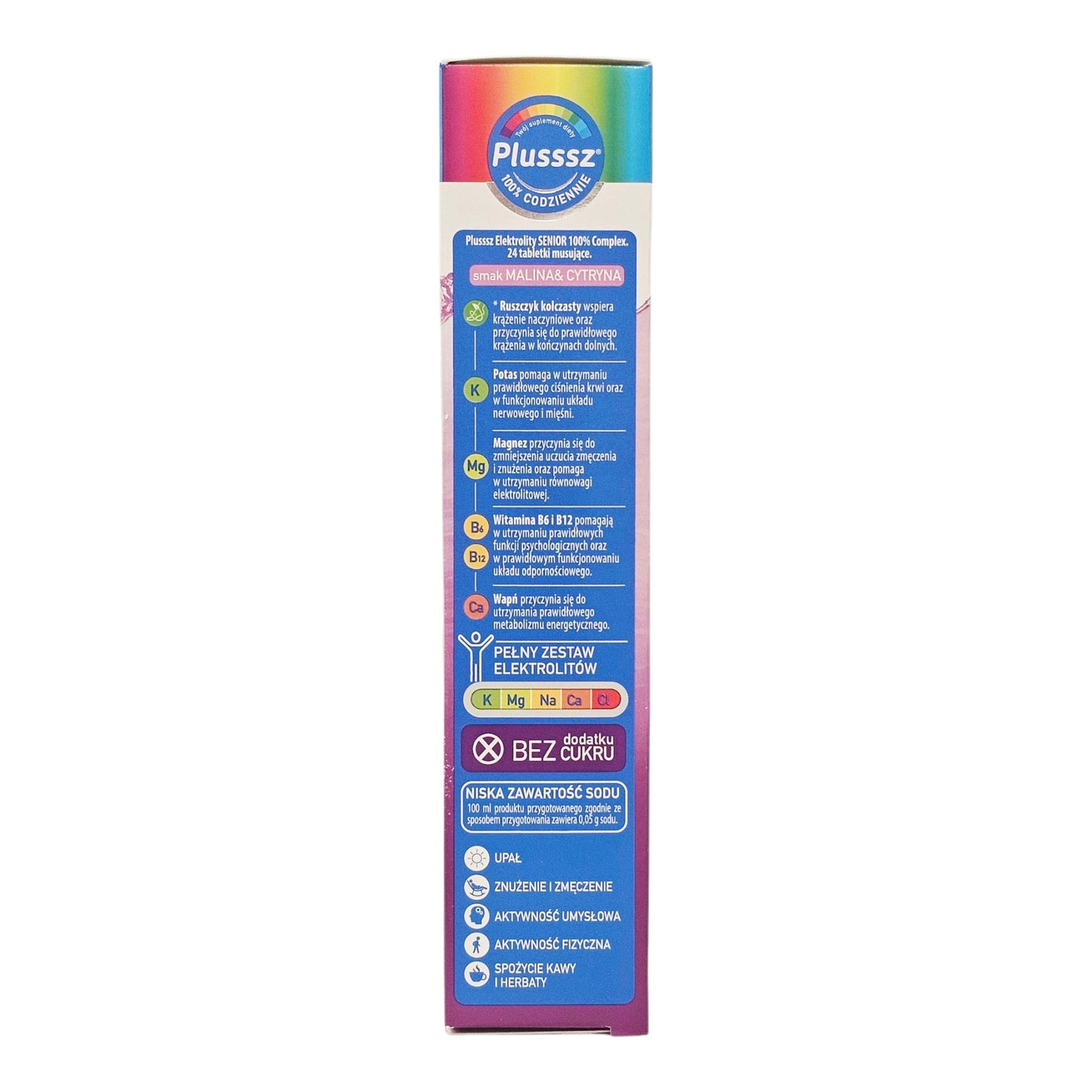 Plusssz Electrolytes Senior Electrolyte Hydration Tablets for Seniors box description