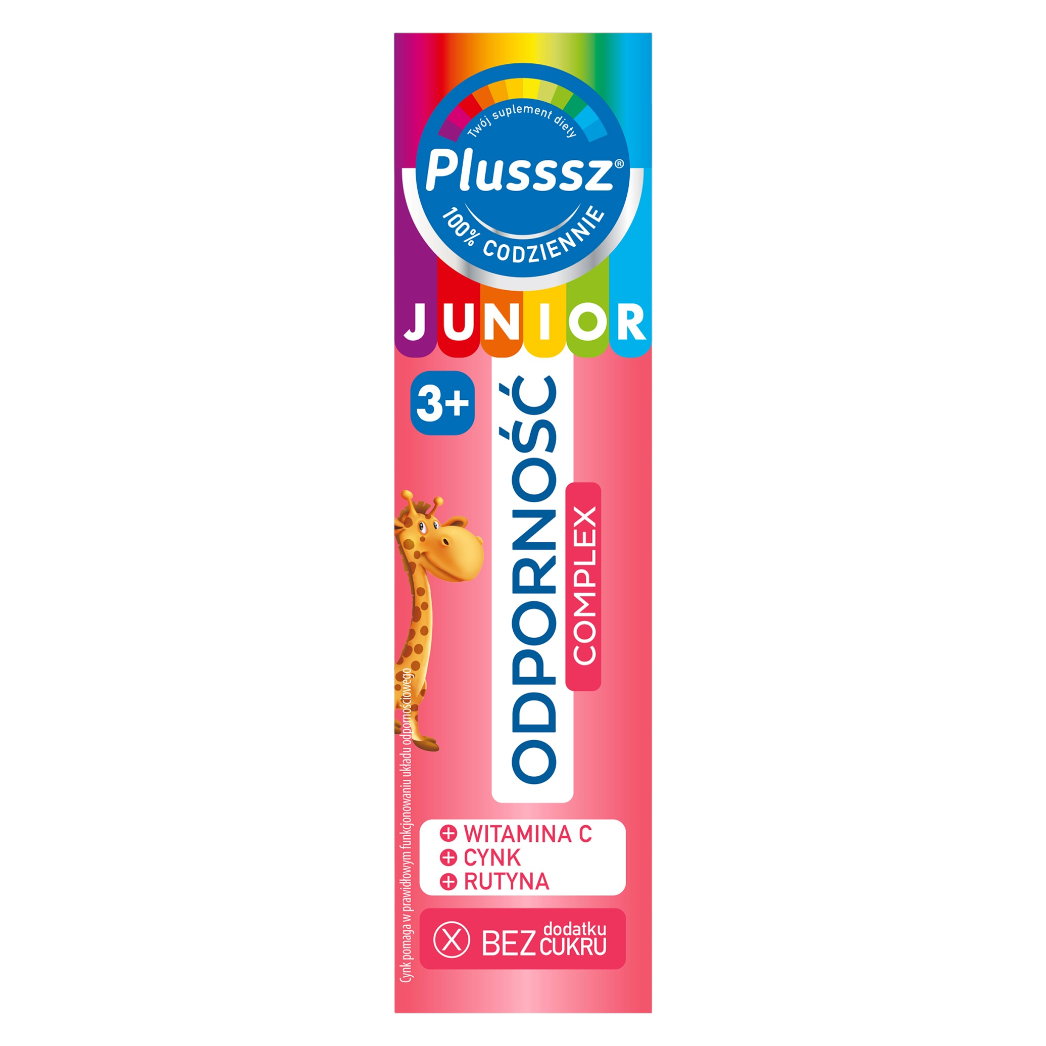 Plusssz Junior Immune Support Complex 3+ Effervescent Tablets with Vitamin C, Zinc & Rutin | No Added Sugar
