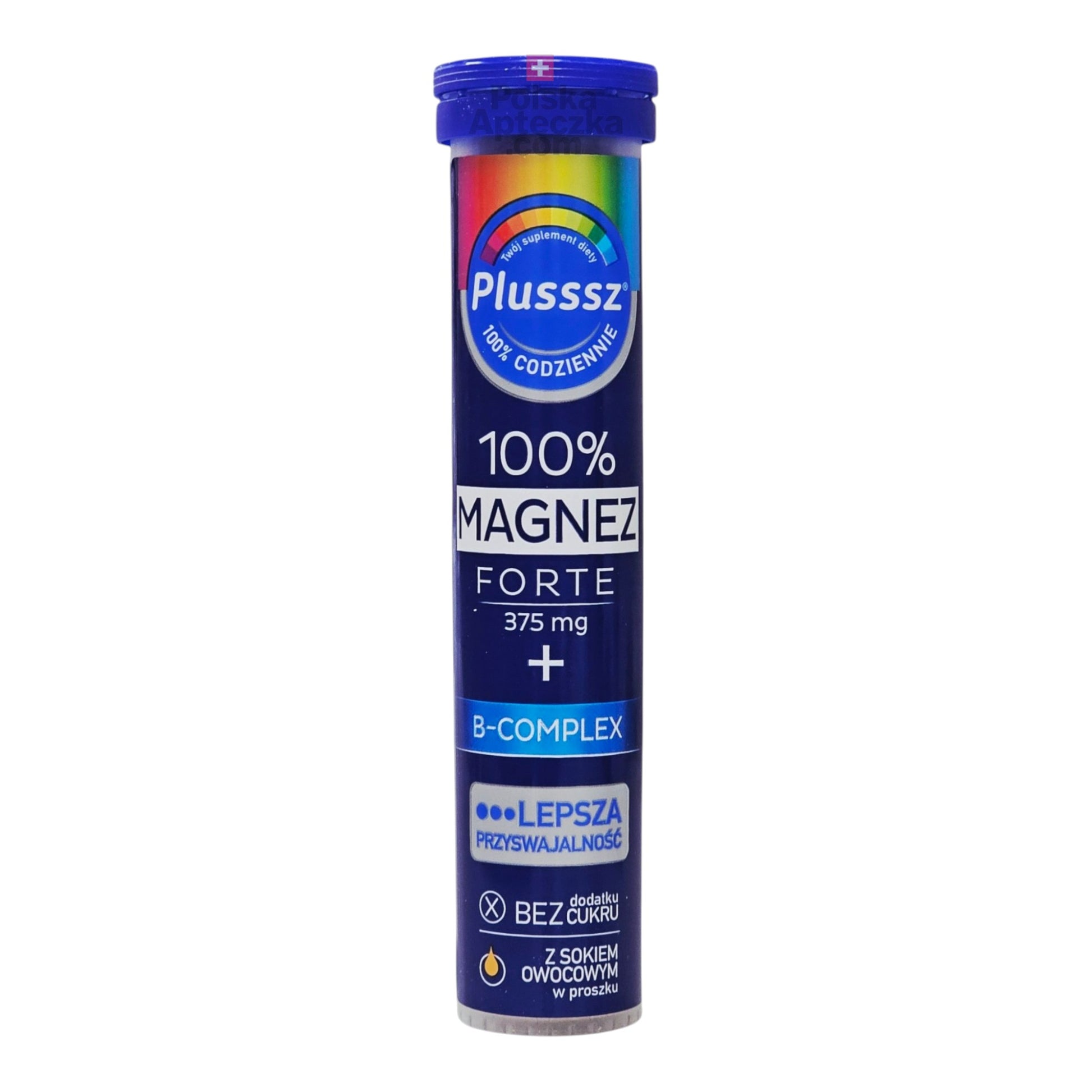 Plusssz Magnesium Forte Complex effervescent tablets sugar-free magnesium supplement with vitamin B6 for muscle support and energy tube