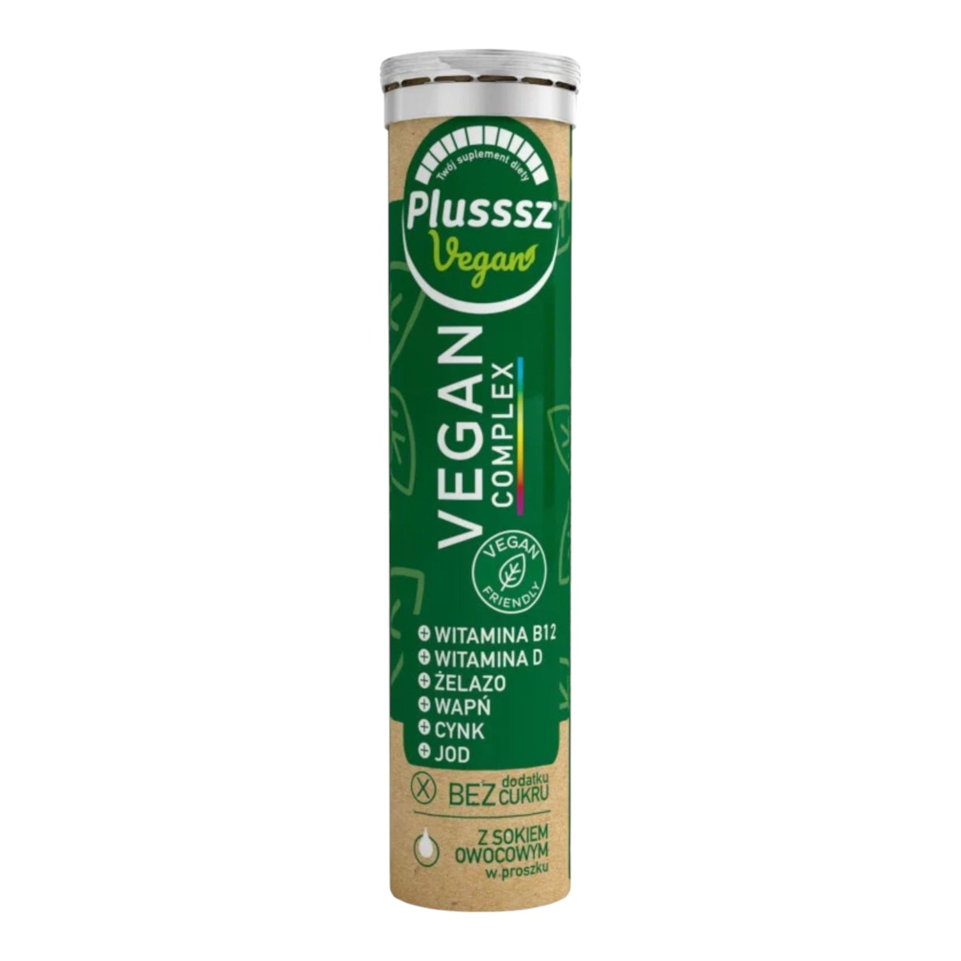 Plusssz Vegan Complex Effervescent Multivitamin Tablets 20 Vegan Tablets