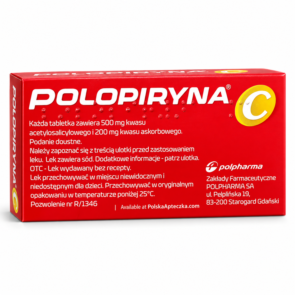 Polopiryna C 500 mg + 200 mg Effervescent Tablets ingredients
