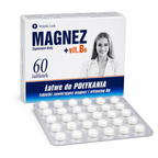 Polski Lek Magnez + Vitamin B6 Easy to Swallow Magnesium Tablets 60 Count blisterpack