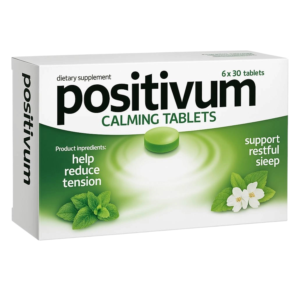Positivum Calming Tablets 180 Count Lemon Balm Hops Saffron