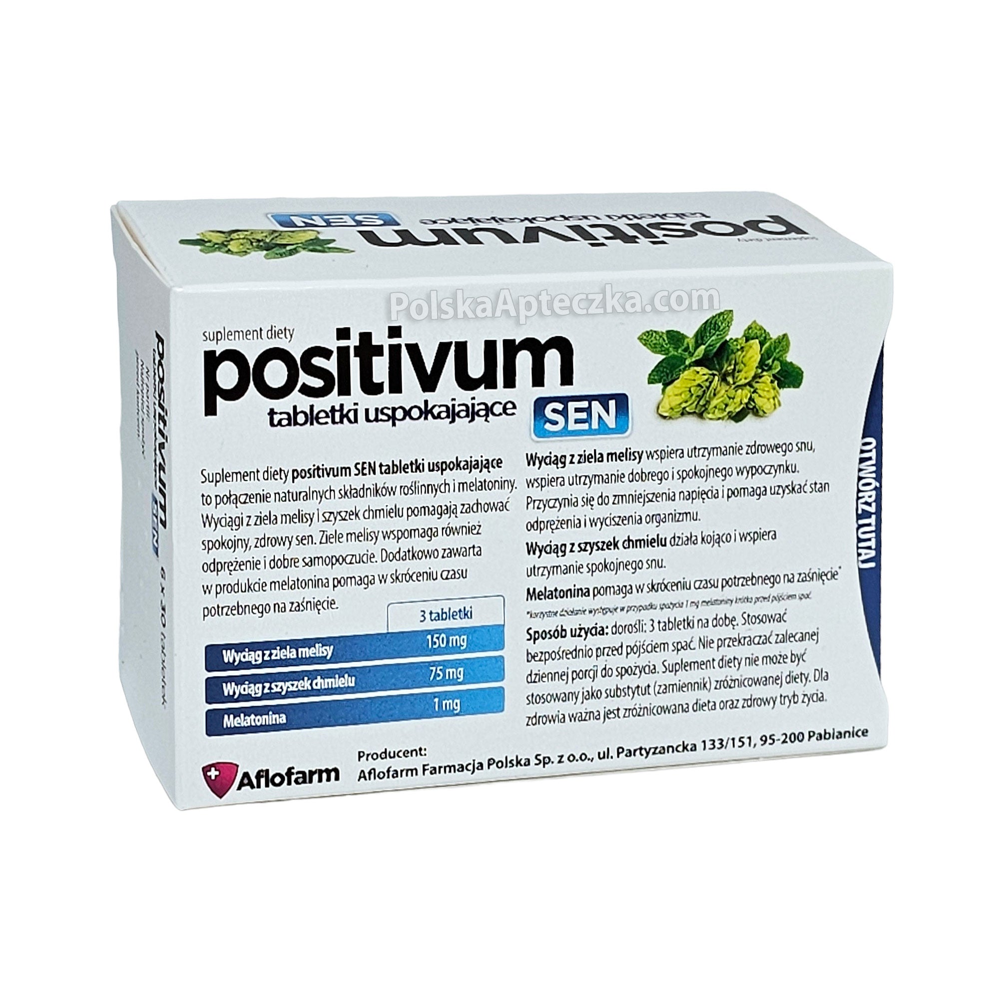 Positivum Sen 180 tabletki Polska Apteczka back