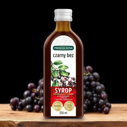 Premium Rosa Czarny Bez Elderberry Syrup 250ml